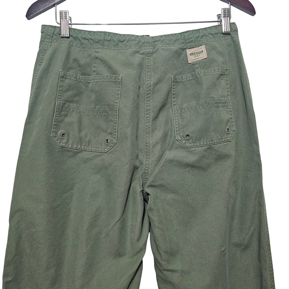 Ralph Lauren Utility Pant Tie String Cotton Olive green size M (see measurements - Picture 5 of 8